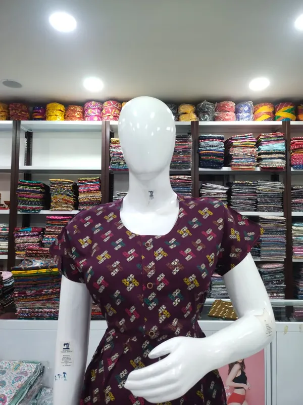 Wine_Pure_Cotton_Nighty_For_Women