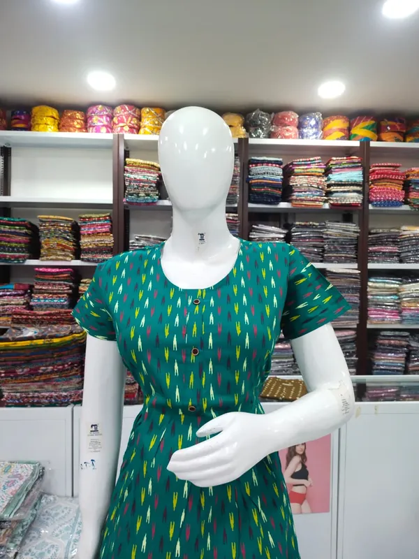Grey_Pure_Cotton_Nighty_For_Women