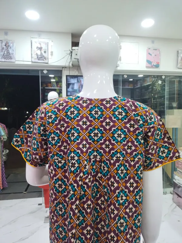 Wine_Pure_Cotton_Nighty_For_Women