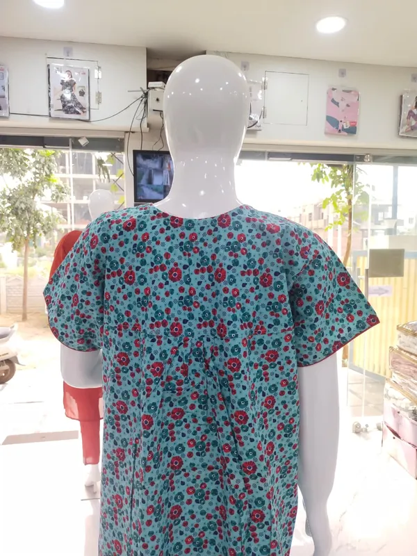 Pastel_Sea_Green_Pure_Cotton_Nighty_For_Women