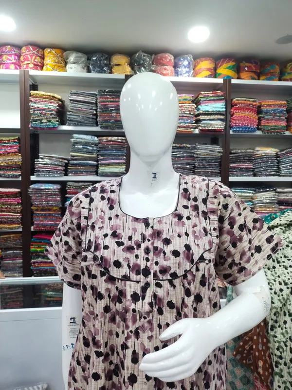Dusty_Wine_Pure_Cotton_Nighty_For_Women