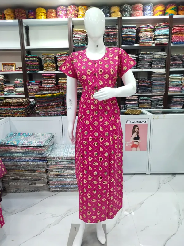 Rani_Pink_Pure_Cotton_Nighty_For_Women