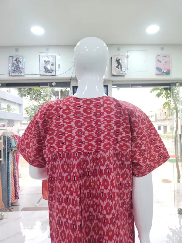 Red_Pure_Cotton_Nighty_For_Women