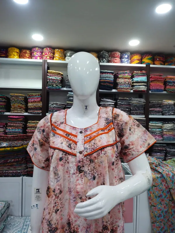Light_Brown_Polyester_Cotton_Nighty_For_Women