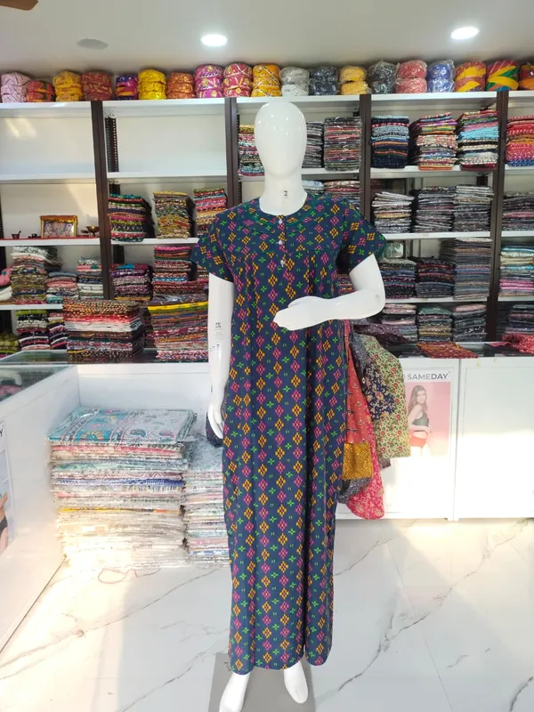 Navy_Blue_Pure_Cotton_Nighty_For_Women