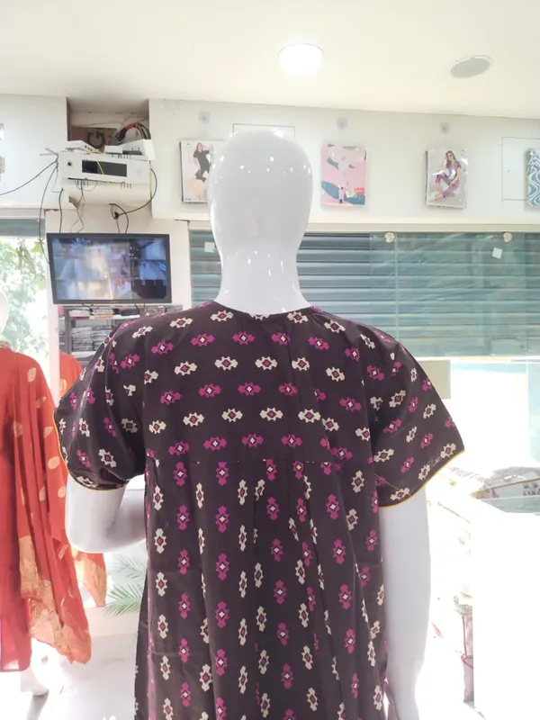 Coffee_Pure_Cotton_Nighty_For_Women