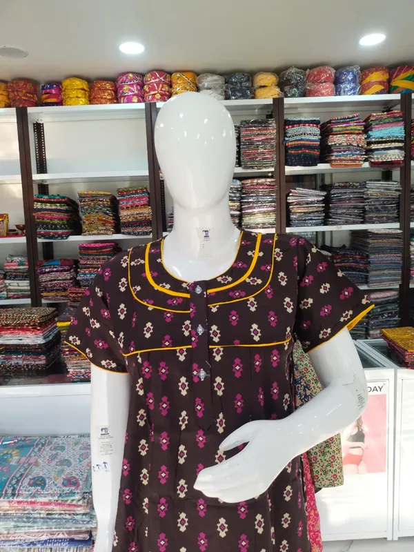 Coffee_Pure_Cotton_Nighty_For_Women