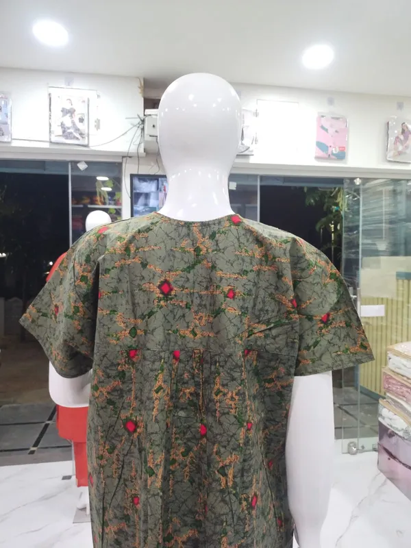 Dusty_Green_Pure_Cotton_Nighty_For_Women