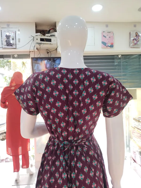 Wine_Pure_Cotton_Nighty_For_Women
