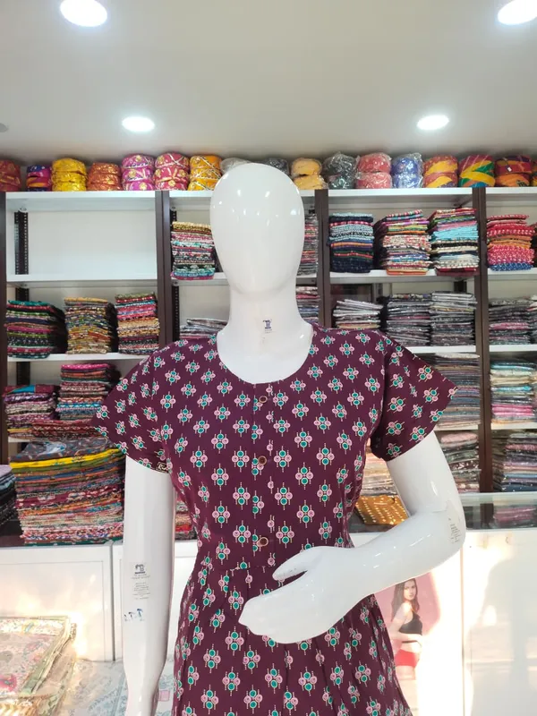 Wine_Pure_Cotton_Nighty_For_Women