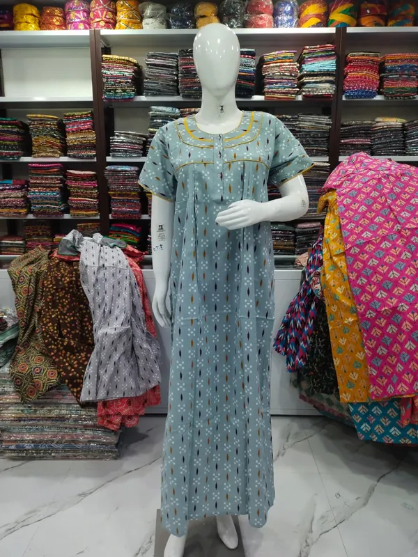 Pastel_Blue_Pure_Cotton_Nighty_For_Women