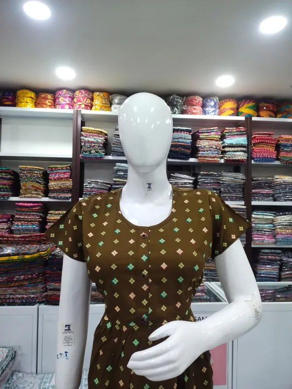 Dark_Mehendi_Pure_Cotton_Nighty_For_Women