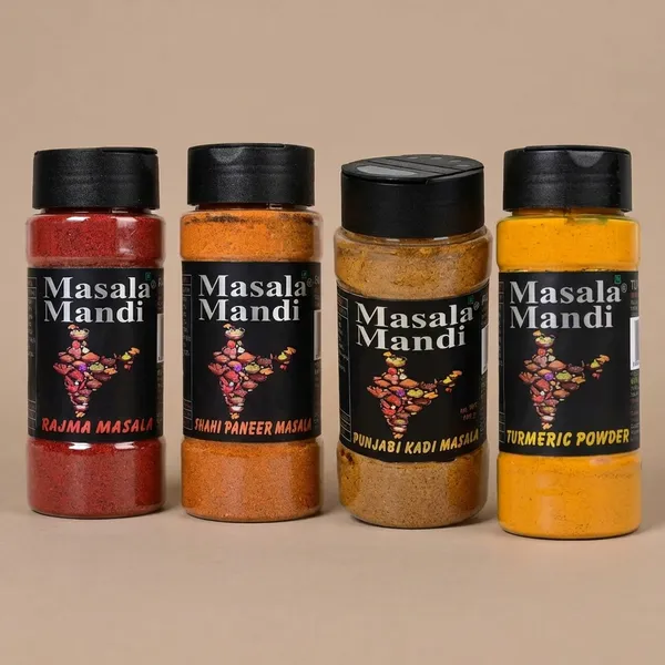 Rajma_Masala,_Shahi_Paneer,_Punjabi_Kadhi_And_Turmeric_Spice_Bottle_Combo_Of_4