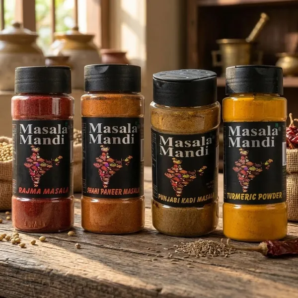 Rajma_Masala,_Shahi_Paneer,_Punjabi_Kadhi_And_Turmeric_Spice_Bottle_Combo_Of_4