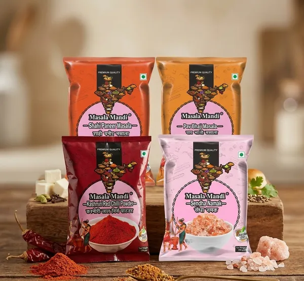 Pav_Bhaji,_Shahi_Paneer,_Sendha_Namak_And_Kashmiri_Lal_Mirch_Spice_Combo_Pack_Of_4