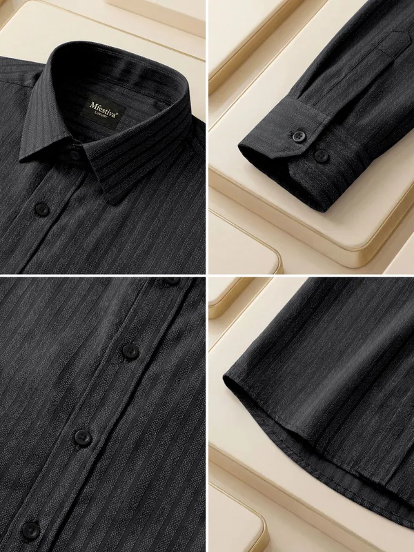 Black_And_Brown_Cotton_Blend_Full_Sleeve_Shirt_For_Men_(Pack_Of_2)