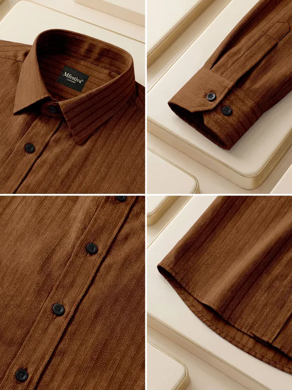 Black_And_Brown_Cotton_Blend_Full_Sleeve_Shirt_For_Men_(Pack_Of_2)