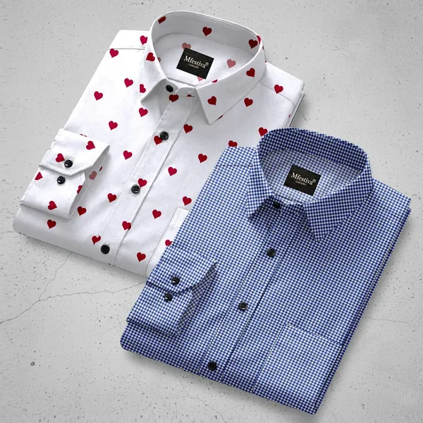 Multicolor_Cotton_Blend_Full_Sleeve_Shirt_For_Men_(Pack_Of_2)