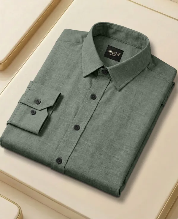 Pink_And_Green_Cotton_Blend_Full_Sleeve_Shirt_For_Men_(Pack_Of_2)