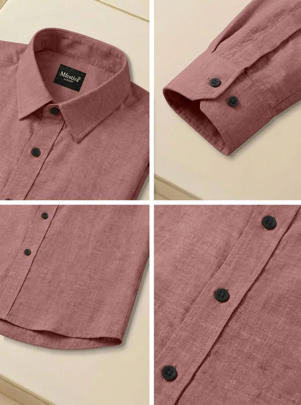 Pink_And_Green_Cotton_Blend_Full_Sleeve_Shirt_For_Men_(Pack_Of_2)