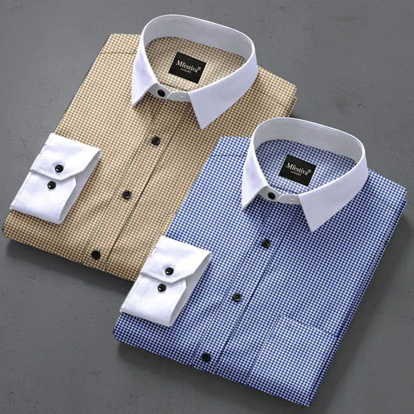 Multicolor_Cotton_Blend_Full_Sleeve_Shirt_For_Men_(Pack_Of_2)