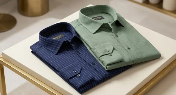 Green_And_Blue_Cotton_Blend_Full_Sleeve_Shirt_For_Men_(Pack_Of_2)