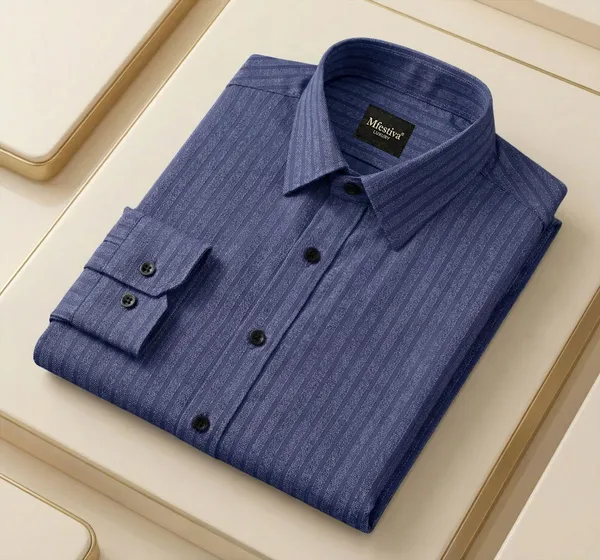 Green_And_Blue_Cotton_Blend_Full_Sleeve_Shirt_For_Men_(Pack_Of_2)
