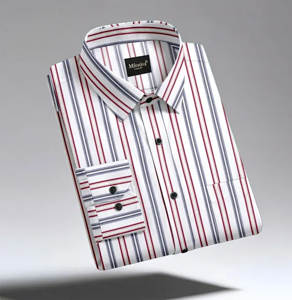 White_And_Multicolor_Cotton_Blend_Full_Sleeve_Shirt_For_Men_(Pack_Of_2)