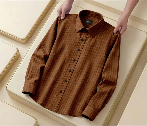 Brown_Cotton_Blend_Full_Sleeve_Shirt_For_Men