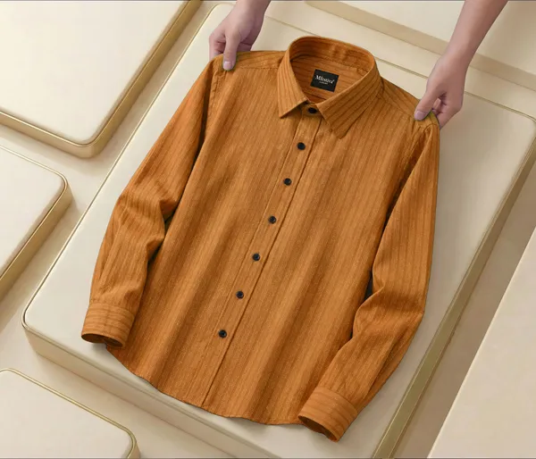Brown_Cotton_Blend_Full_Sleeve_Shirt_For_Men