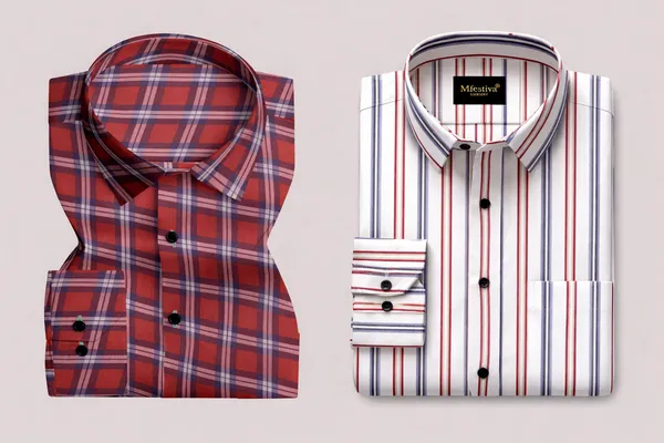 White_And_Multicolor_Cotton_Blend_Full_Sleeve_Shirt_For_Men_(Pack_Of_2)
