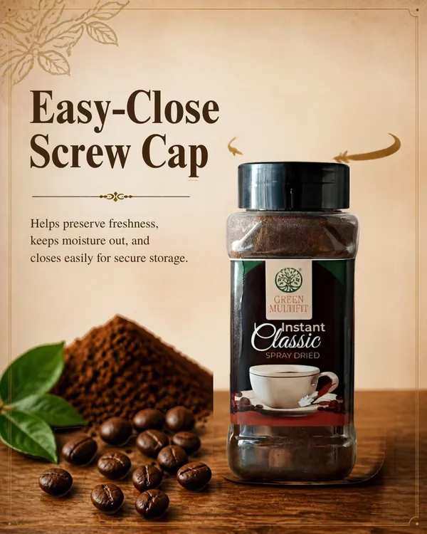 Greenmultifit_Spray_Dried_Instant_Coffee_Classic_-_Blend_Of_Pure_Arabica_Robusta_Beans_Rich_Aroma_Smooth_Taste_Strong_Black_Coffee_No_Added_Sugar_Hot_Cold_Coffee_Made_In_India_70g_Pet_Jar_Default_Title