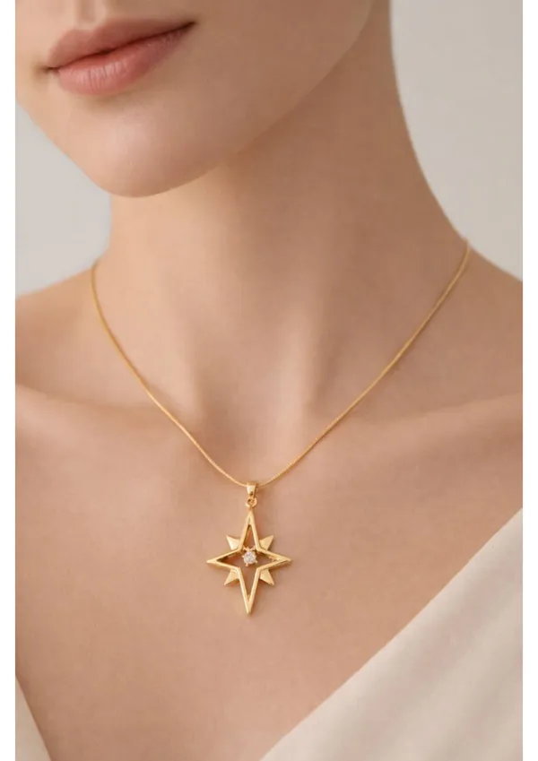 Gold-Toned_Star_Pendant_Necklace_With_Crystal_Center
