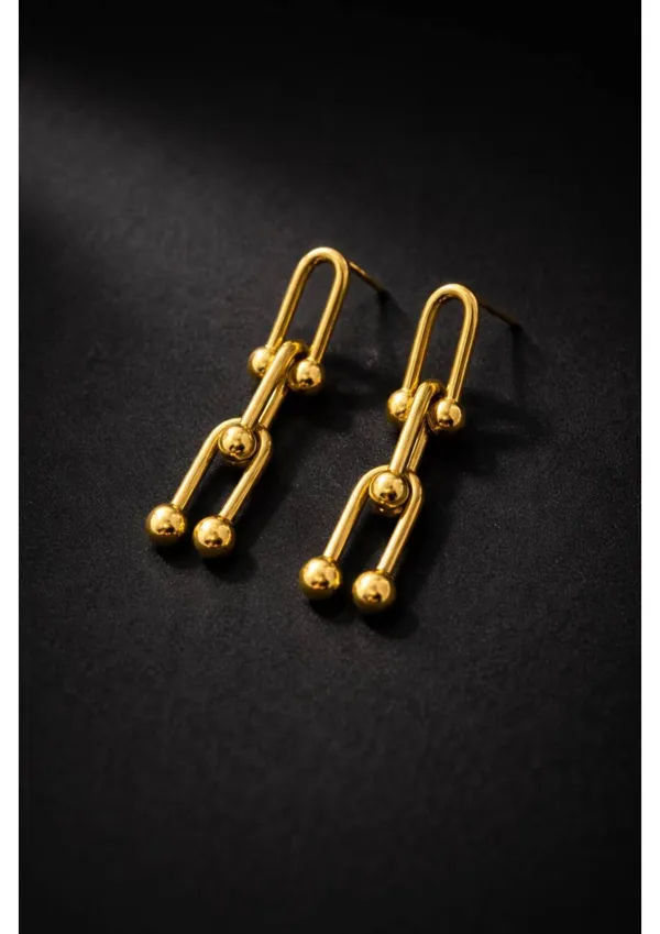 Gold-Toned_Chain_Link_Drop_Earrings_With_Ball_Accents_β_1_Pair