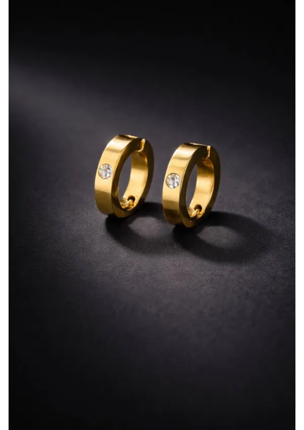 Gold-Tone_Stainless_Steel_Hoop_Earrings_With_Crystal_Accent–_1_Pair