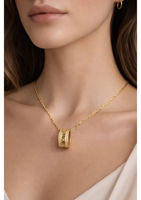 Roman_Numeral_Gold-Tone_Pendant_Necklace_With_Crystal_Accents