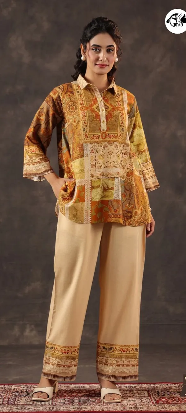 Multicolor_Patchwork_Printed_Kurti_Palazzo_Set