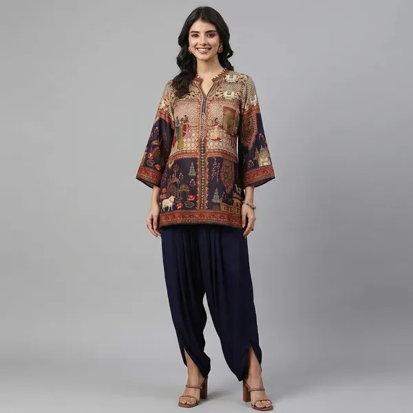 Royal_Heritage_Printed_A-Line_Kurti_with_Solid_Palazzo