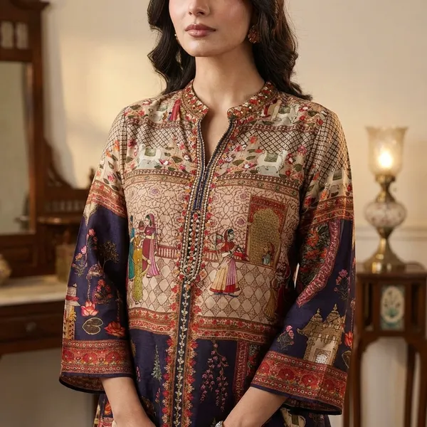 Royal_Heritage_Printed_A-Line_Kurti_with_Solid_Palazzo