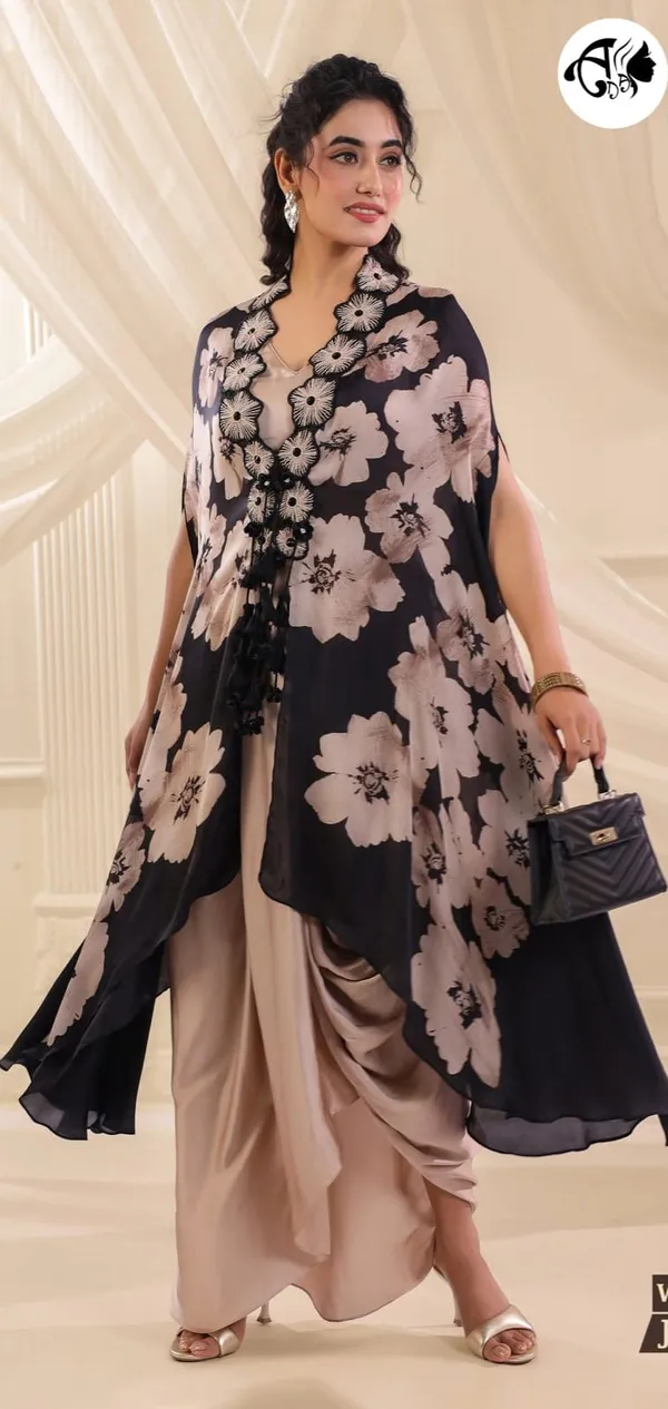 Elegant_Floral_Cape_Style_Kurti_Set_with_Drape_Palazzo