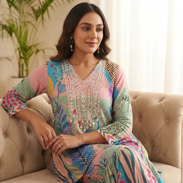 Pastel_Boho_Printed_Kurti_with_Flared_Gharara_Set