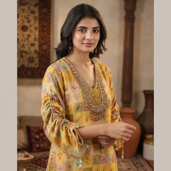 Multicolor_Patchwork_Printed_Kurti_Set
