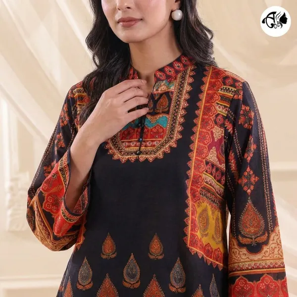 Black_Ethnic_Printed_Kurta_with_Palazzo_Pants_Set_Midnight_Black_Paisley_Printed_Co-ord_Kurti_Set