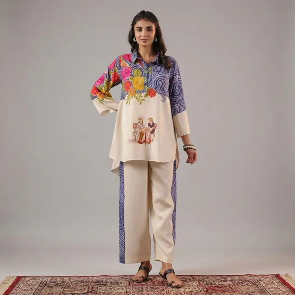 Multicolor_Artistic_Print_Kurta_Co_Ord_Set