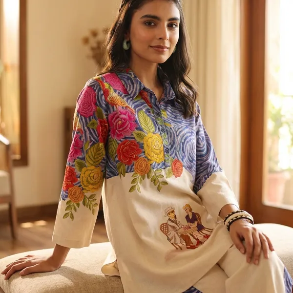 Multicolor_Artistic_Print_Kurta_Co_Ord_Set