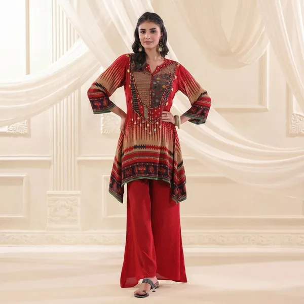 Multicolor_Ethnic_Print_Designer_Kurta_Set