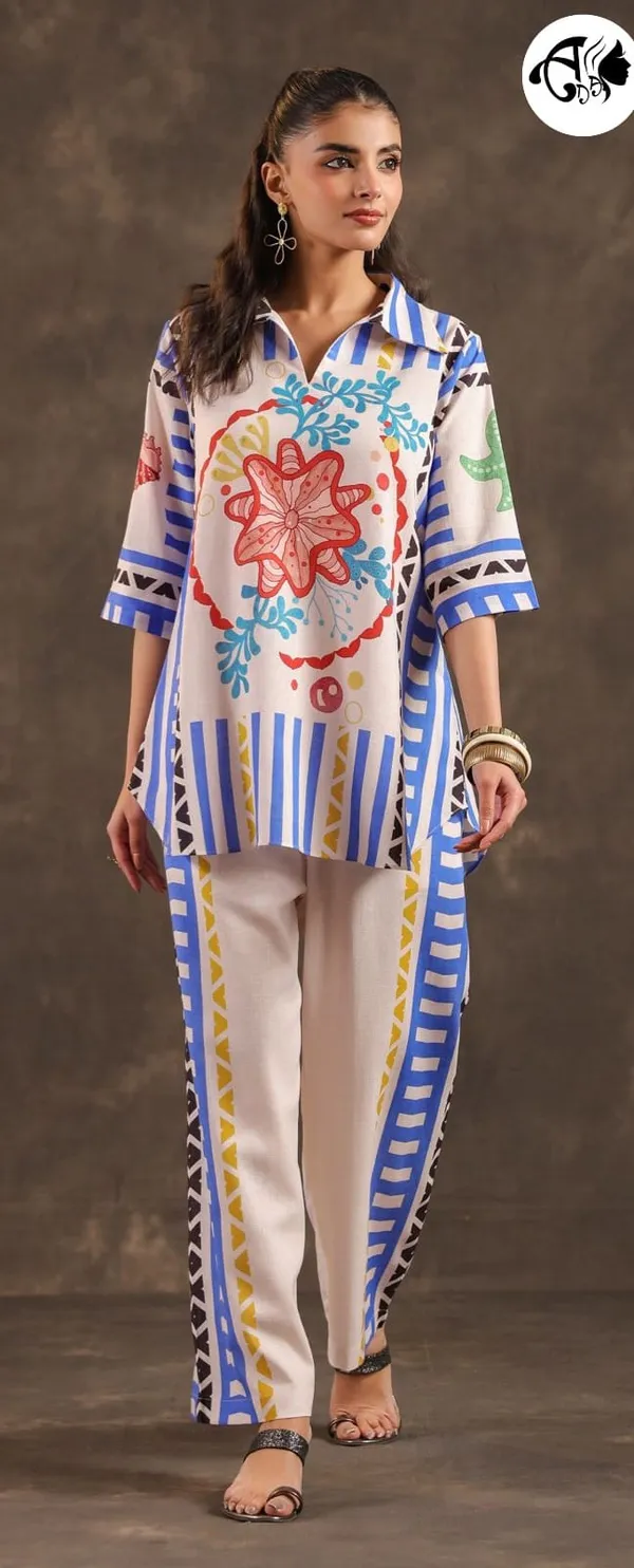 Multicolor_Abstract_Floral_Designer_Co_Ord_Set