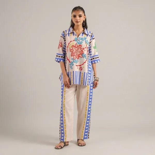 Multicolor_Abstract_Floral_Designer_Co_Ord_Set