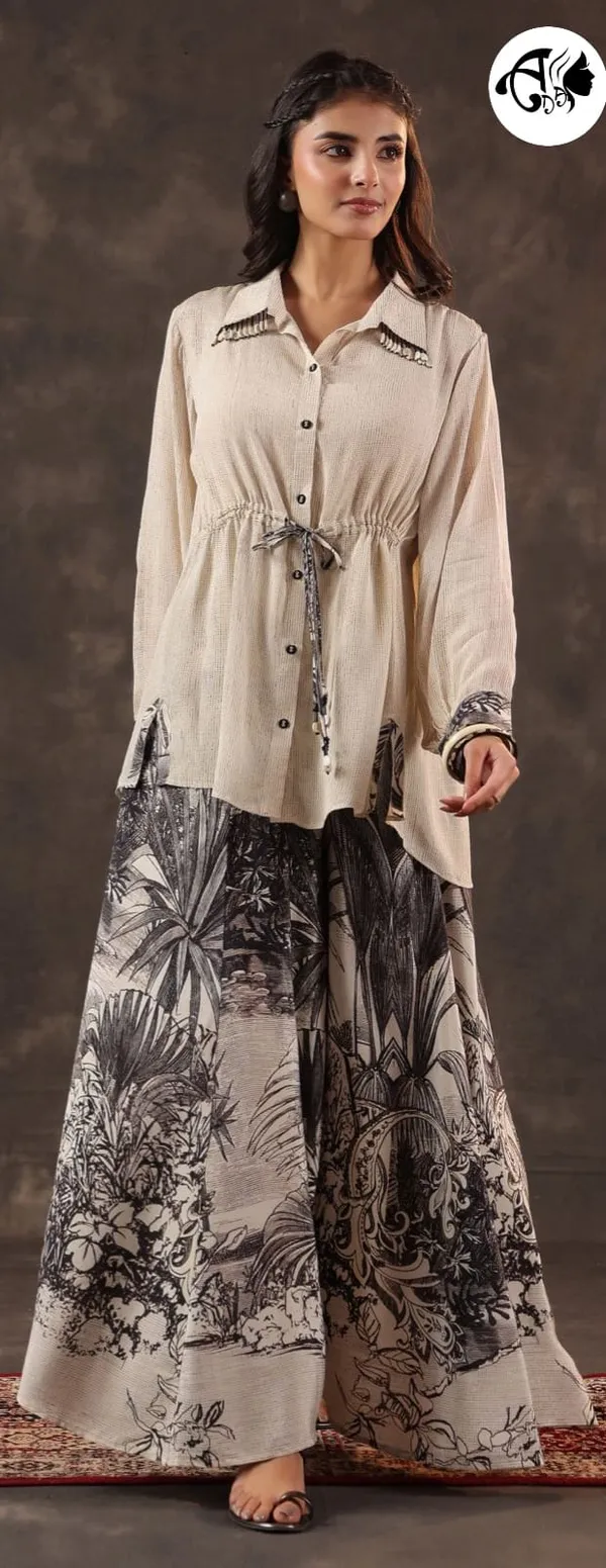 Beige_Monochrome_Botanical_Co-ord_Setya_Elegant_Black_&_Beige_Nature_Print_Co-ord_Set