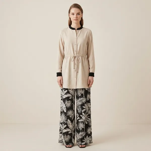 Beige_Monochrome_Botanical_Co-ord_Setya_Elegant_Black_&_Beige_Nature_Print_Co-ord_Set